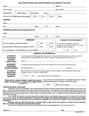 IECC Financial Aid Contract