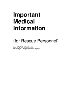 Emergency Medical Information Form