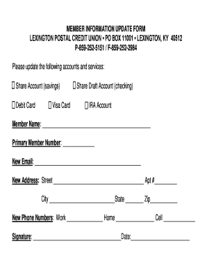 Member Information Update Form