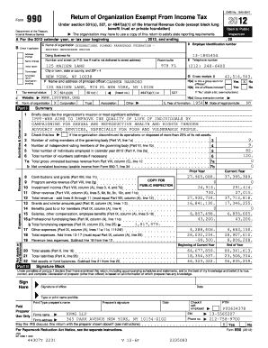Form 990 Return of Organization Exempt From Income Tax