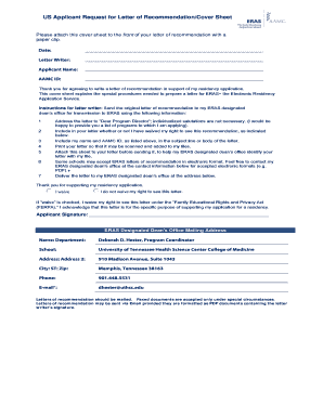 US Applicant Request for Letter of Recommendation