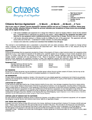 Citizens Service Agreement