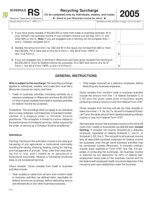 Wisconsin Recycling Surcharge Form