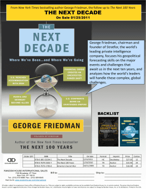The Next Decade Book Order Form