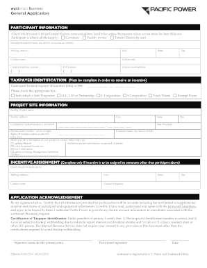 wattsmart Business General Application