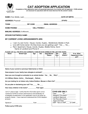 Cat Adoption Application