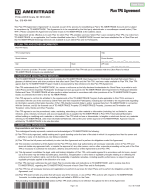 Plan TPA Agreement