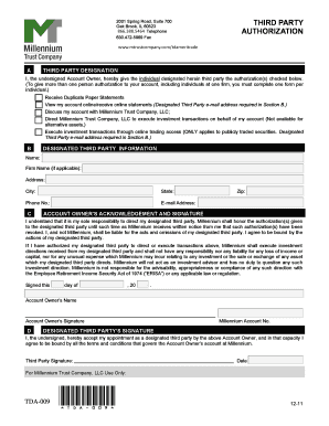 Third Party Authorization Form