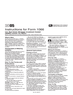 IRS Form 1066 Instructions
