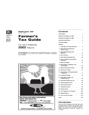 IRS Publication 225 Tax Guide for Farmers