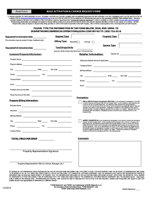 Bulk Activation Form