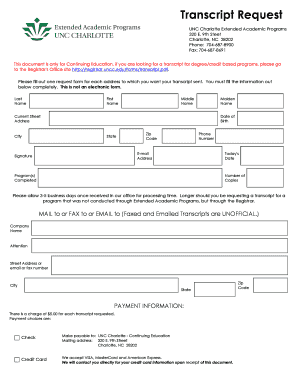Transcript Request Form
