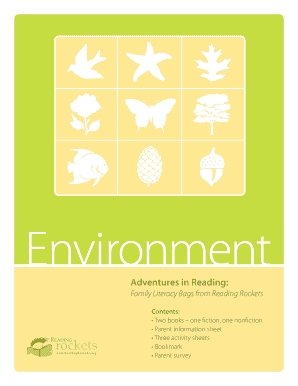 Adventures in Reading: Environment Family Literacy Bag