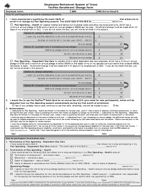 TexFlex Enrollment/Change Form