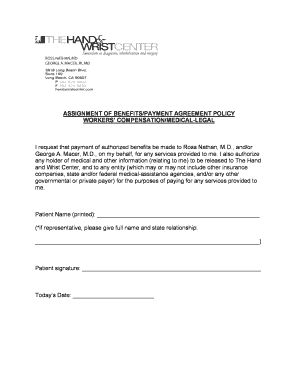 Assignment of Benefits Payment Agreement