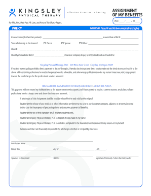 Assignment of Insurance Benefits