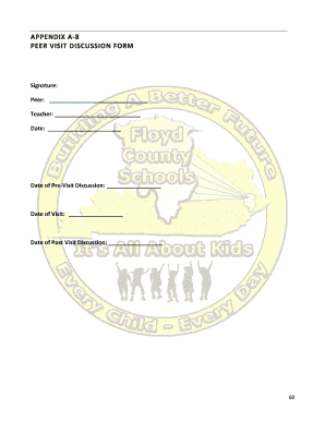 Peer Visit Discussion Form