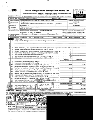 Form 990 Return of Organization Exempt From Income Tax