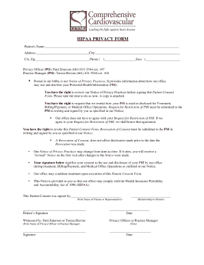 HIPAA Privacy Form