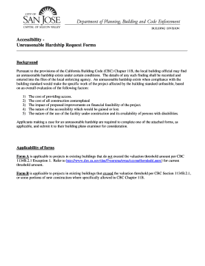 California Unreasonable Hardship Request Form
