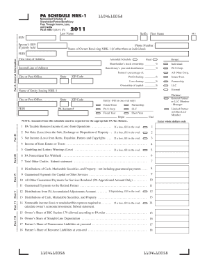 PA NRK-1 Nonresident Shareholder Form