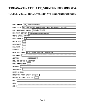 US Government Form Metadata Template
