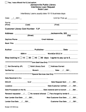 Interlibrary Loan Request Form