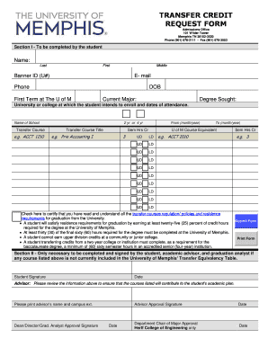 Transfer Credit Request Form