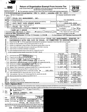 Form 990 Tax Return for Exempt Organizations