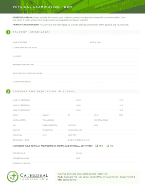 Physical Examination Form