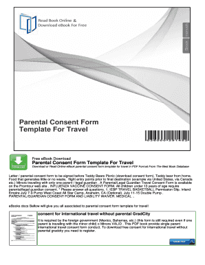 Parental Consent Form for Minor Travel