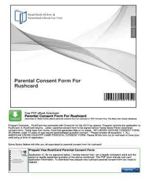 Parental consent letter - Parental Consent Form For Rushcard - mybooklibraryCom