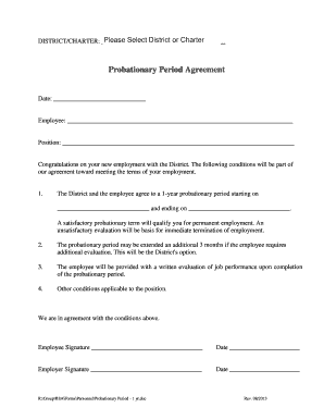 Probationary Period Agreement