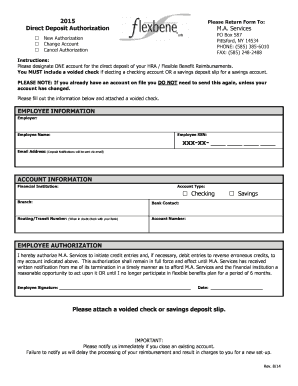 Direct Deposit Authorization Form
