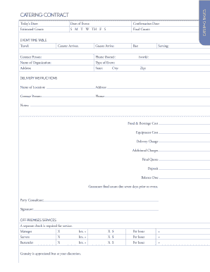 Catering Contract