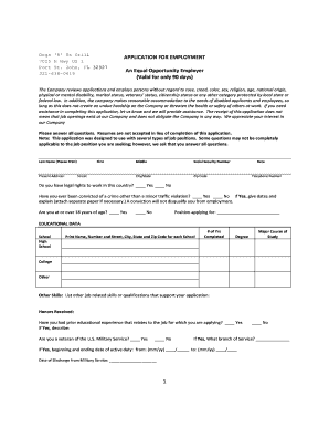 Application for Employment