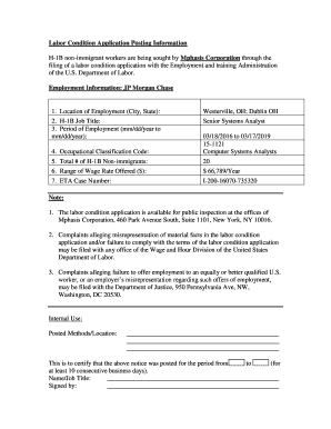 Labor Condition Application Posting Notice