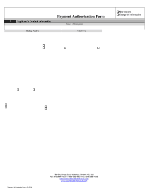 Payment Authorization Form