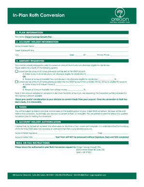 In-Plan Roth Conversion Form