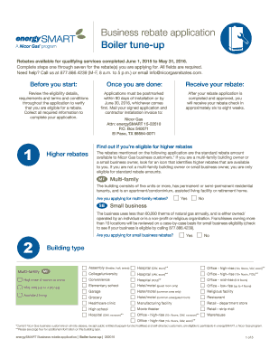 Nicor Gas Business Boiler Tune-Up Rebate Application