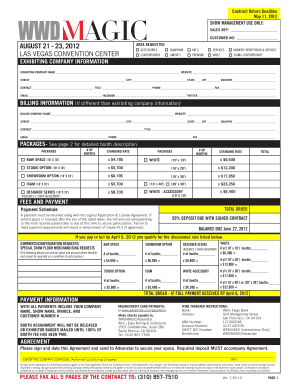 Exhibitor Application and License Agreement