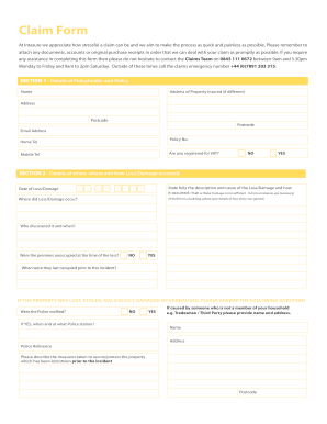 Intasure Claim Form
