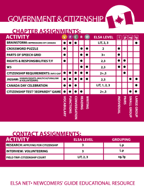 Canada Citizenship Class Activity Guide