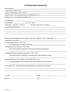 H-1B Wage Determination Forms