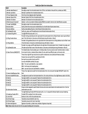Family Care Claim Form