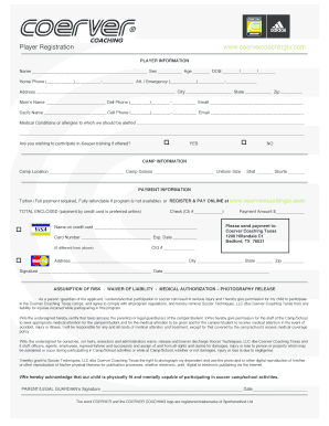 Player Registration Form