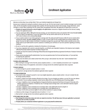 Anthem Blue Cross Enrollment Application