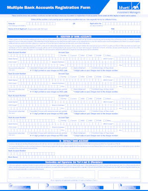 Bank Account Registration Form