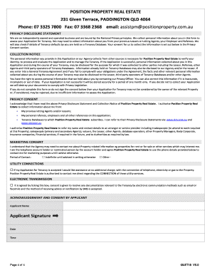 Queensland Tenancy Application Form