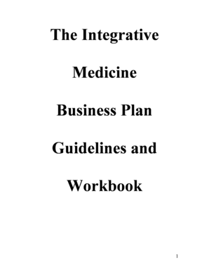 Example of business plan pdf - The Integrative Medicine Business Plan Guidelines and Workbook